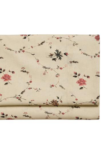 LENZUOLO DI SOPRA IN COTONE E LINO CON FIORI | KATHARINE POLE - Écru di Zara