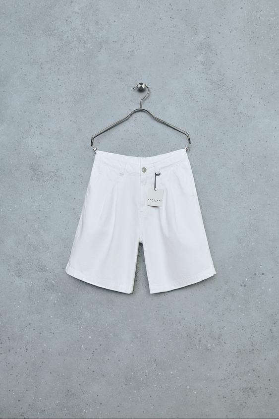 STORIESZ - BERMUDA LISA CON PINZAS - Blanco de Zara - Imagen 0