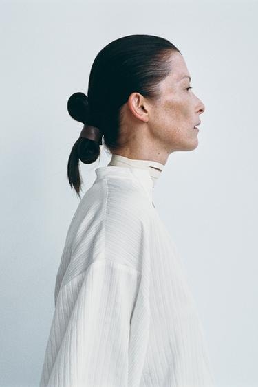 STRIPED SHIRT ZW COLLECTION - Oyster-white by Zara - Image 2