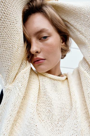 BOAT NECK KNIT JUMPER - Vanilla by Zara