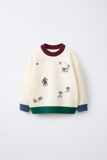Zaras STICKAD PIKÉTRÖJA MED BRODYR MUSSE PIGG © DISNEY - Naturfärg
