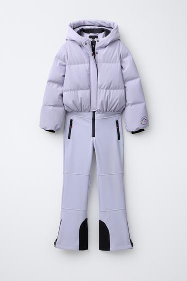 COMBINAISON DOUDOUNE CAPUCHE DÉTACHABLE COUPE-VENT ET RÉSISTANTE À L'EAU SYSTÈME RECCO® COLLECTION SKI - Mauve clair de Zara - Image 1