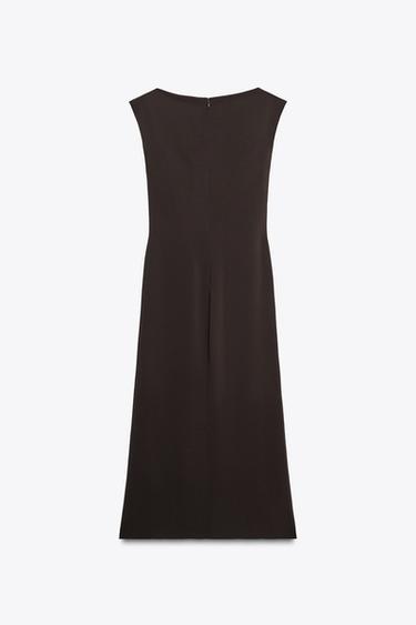 ZW COLLECTION FITTED DRESS - Dark brown by Zara - Image 5