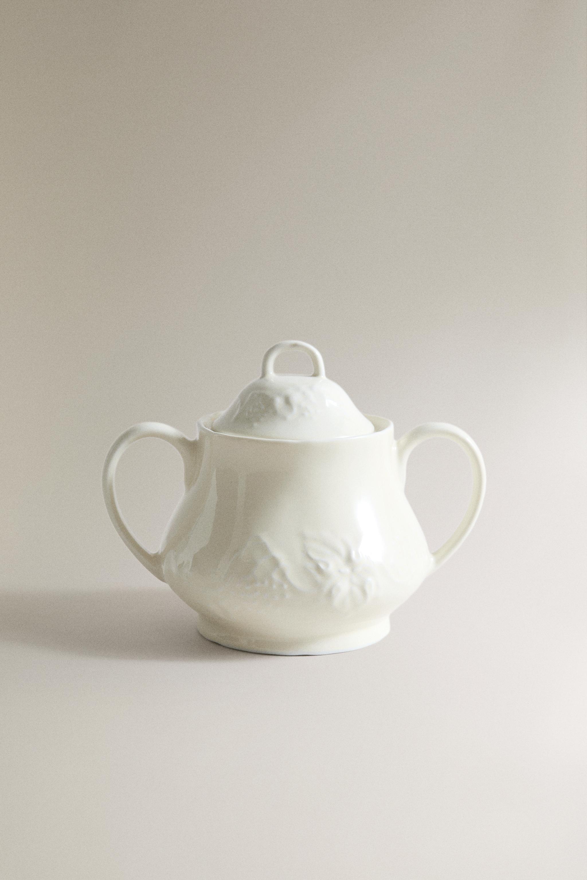 GRAPE PORCELAIN SUGAR BOWL — Cream