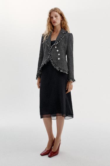 JUPE MI-LONGUE BIMATIÈRE - Noir de Zara - Image 3