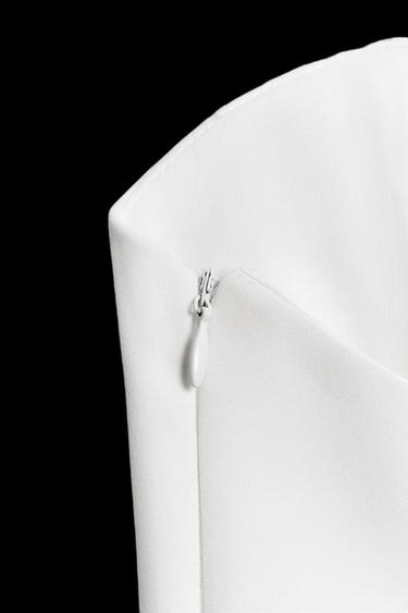 HALTER NECK PLEATED TOP - White by Zara