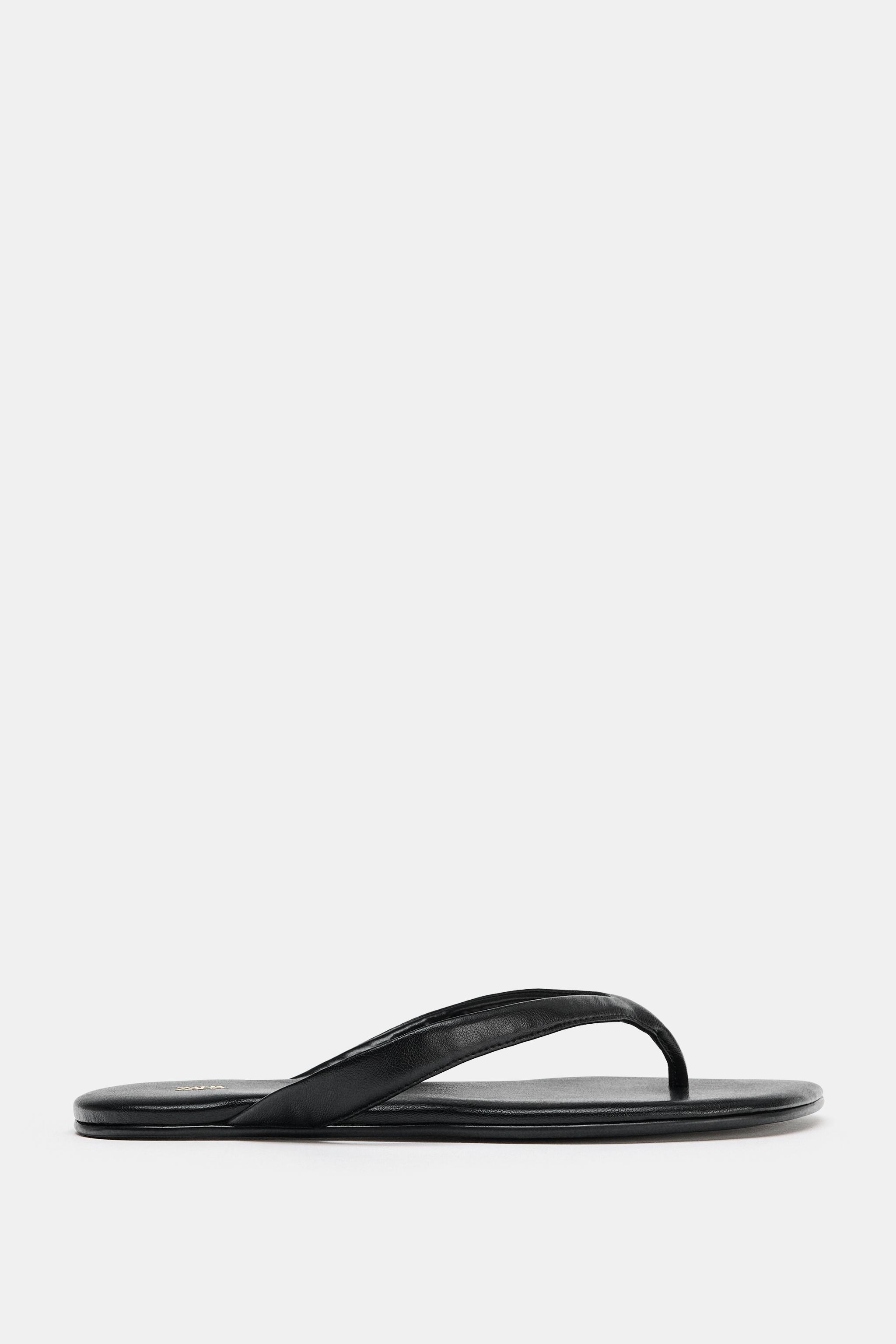 Женские сандалии Zara FLAT STRAP SANDALS