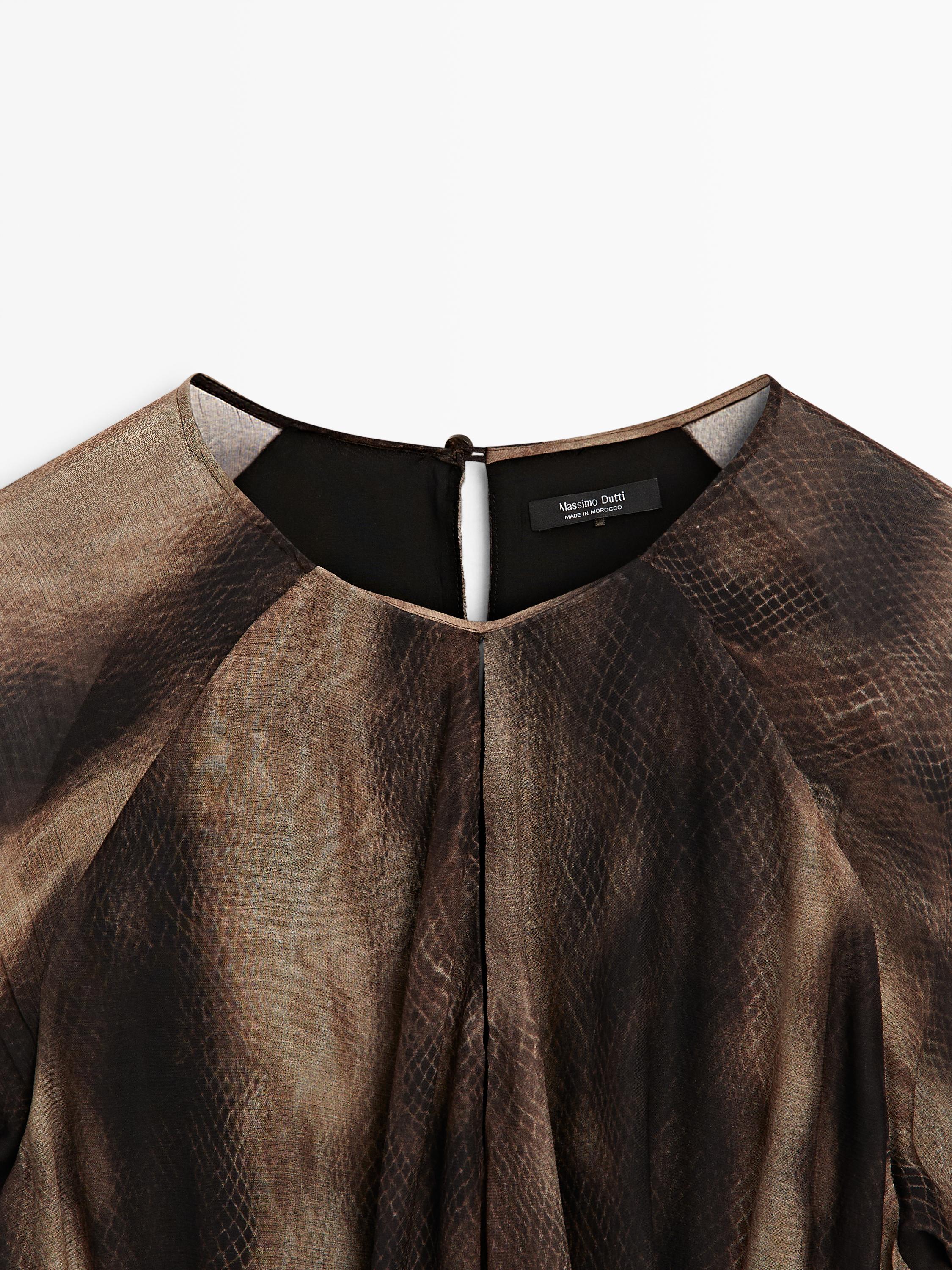 Flowing animal print dress