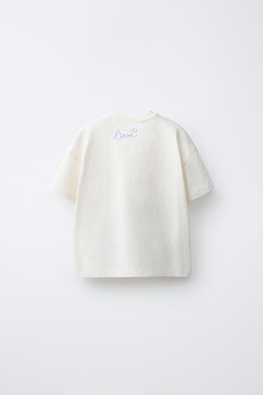 T-SHIRT BRODERIES SISSEL EDELBO X ZARA KIDS - Blanc cassé de Zara - Image 1