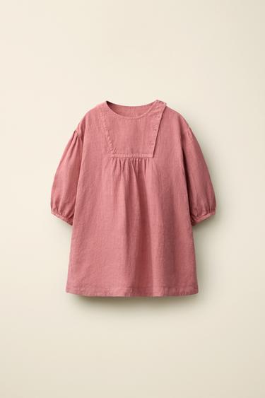 100% 린넨 원피스 CREATED BY CARAMEL LONDON X ZARA - Zara의 테라코타 - 이미지 0