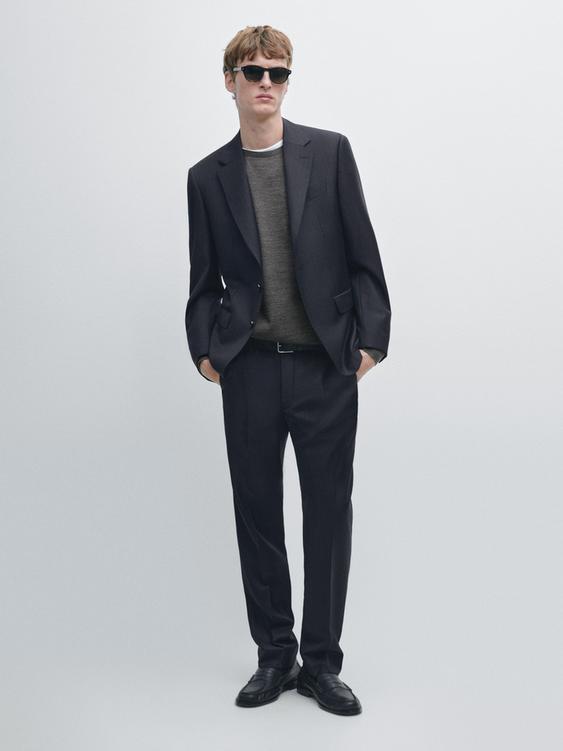 Wool suit trousers