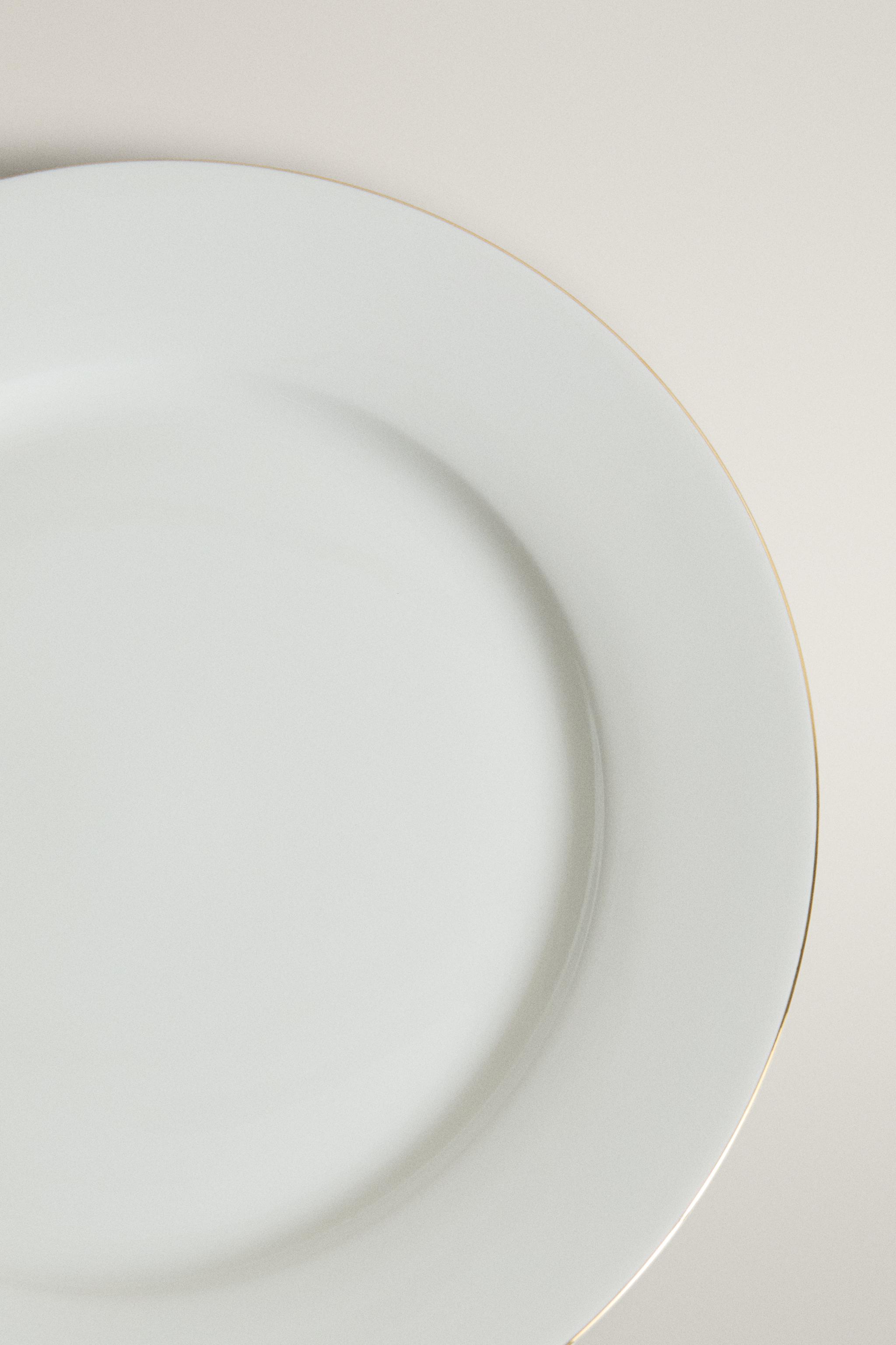 ASSIETTE PLATE PORCELAINE BONE CHINA BORD