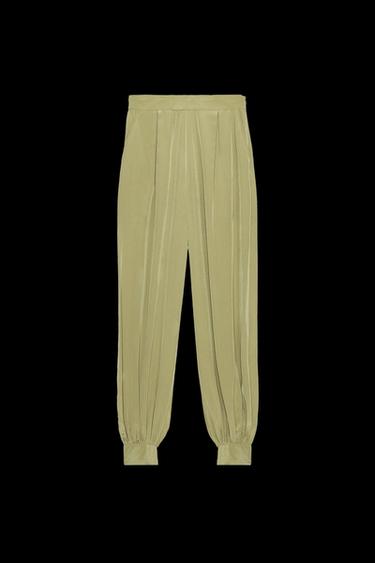 PLUMPHOSE MIT BÜNDCHEN - Helles Khaki von Zara - Bild 0