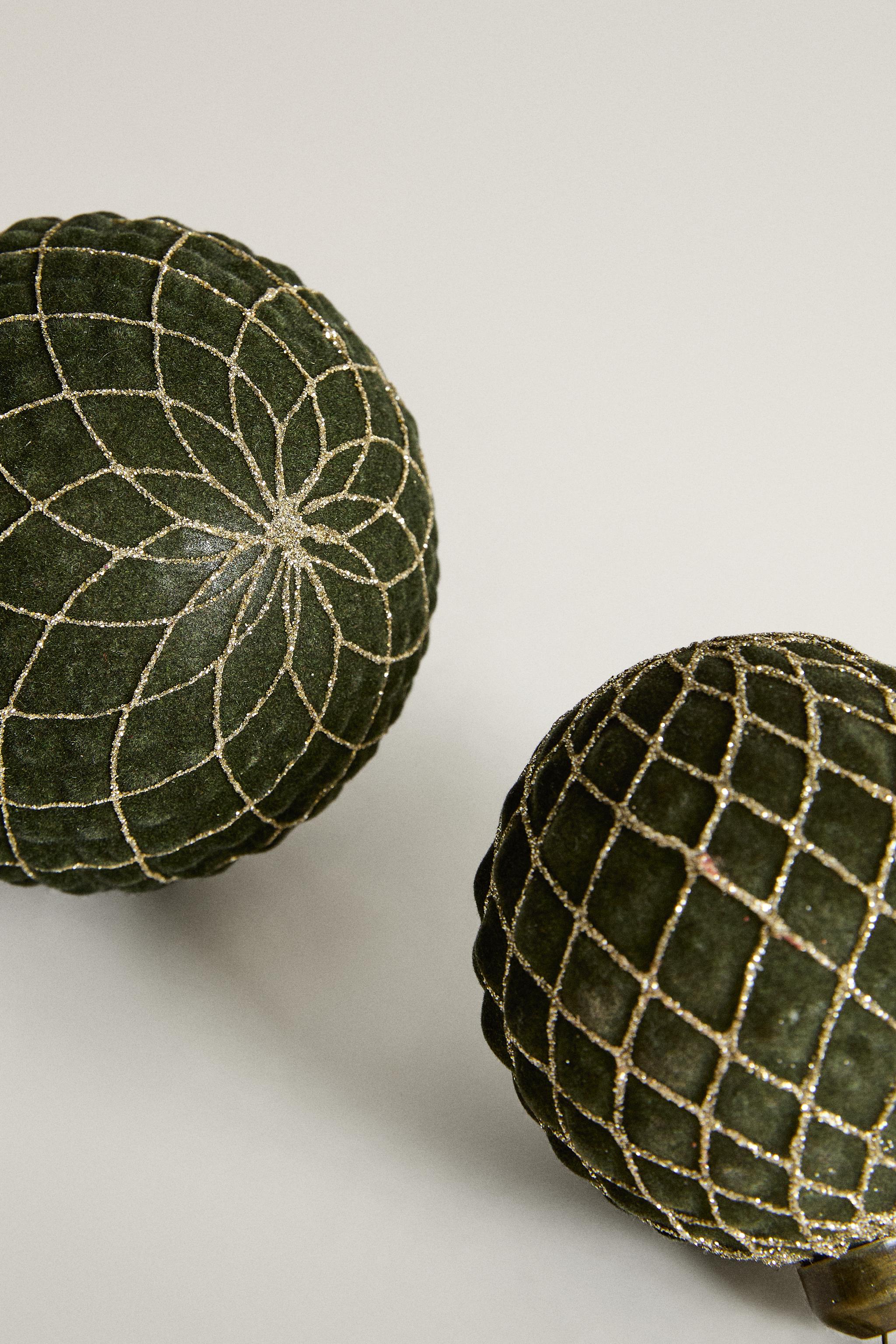 VELVET BAUBLE CHRISTMAS TREE DECORATION
