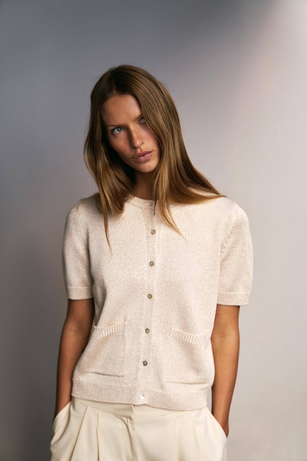 SHORT SLEEVE CARDIGAN - image 2