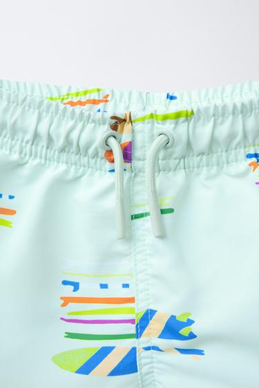 2-6 YEARS/ SURF SWIM BERMUDA SHORTS - Aquamarine by Zara - Image 2