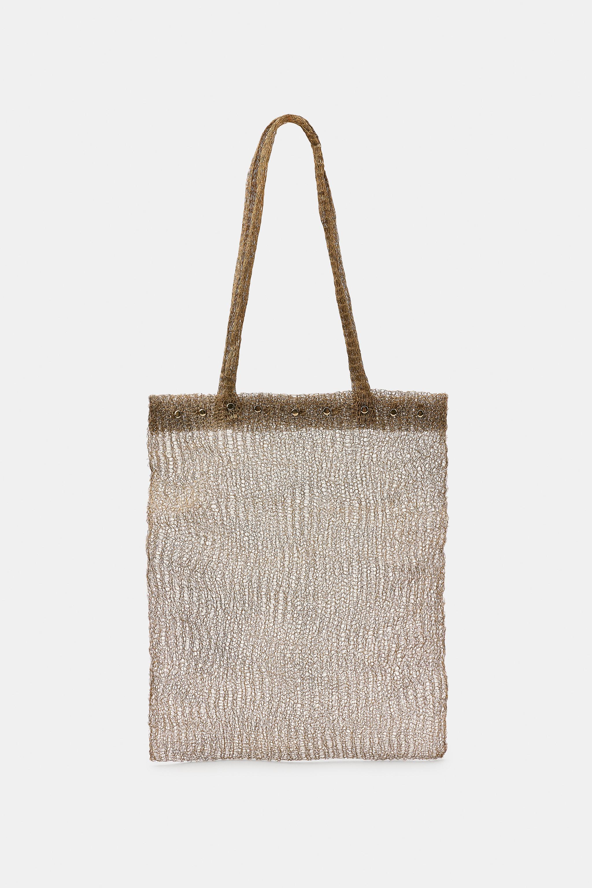 Женские сумки Zara STUDDED METAL MESH — фото 2