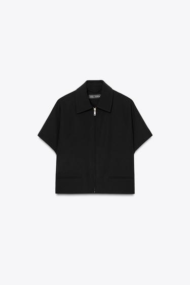 ZW COLLECTION CROPPED JACKET - Black by Zara