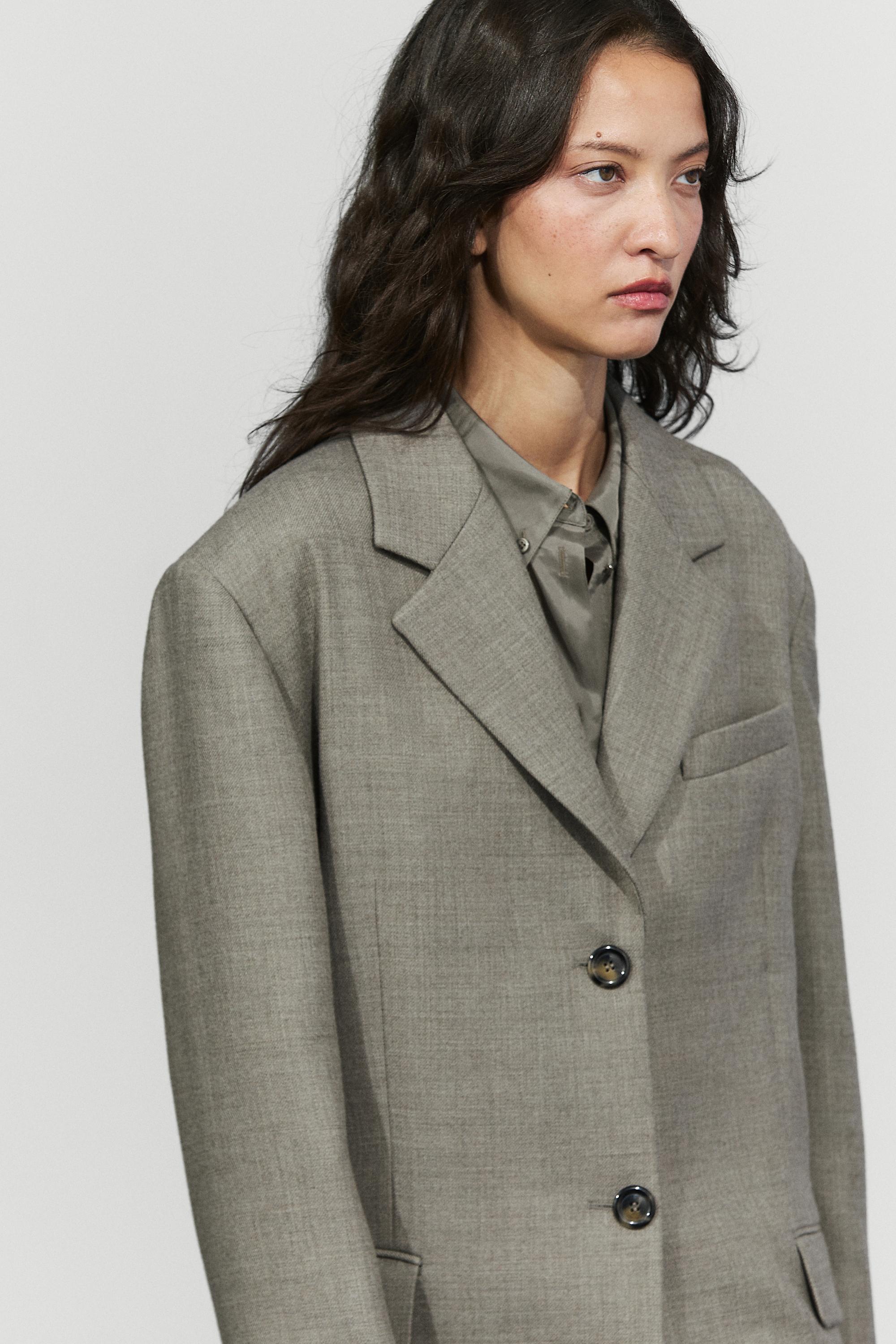 100% wool long coat