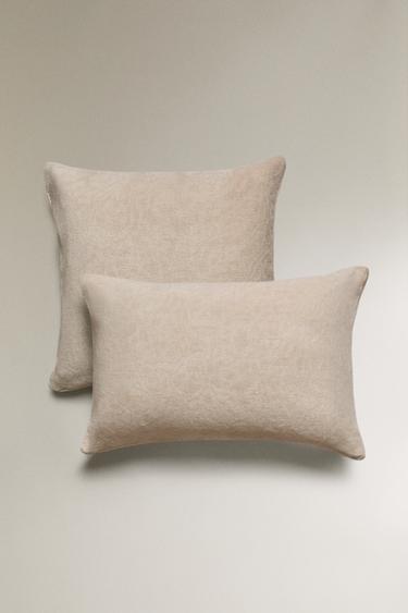 CHENILLE KUSSENHOES - Lichtgrijs van Zara