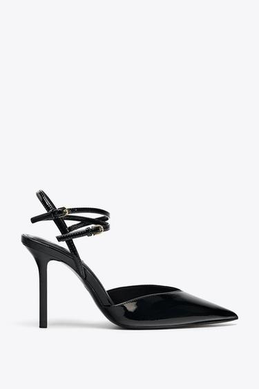 SLINGBACK STRAPPY HEELS - Black by Zara