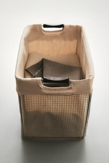 МЕТАЛЕН КОШ ЗА ПРАНЕ - Светлосив от Zara