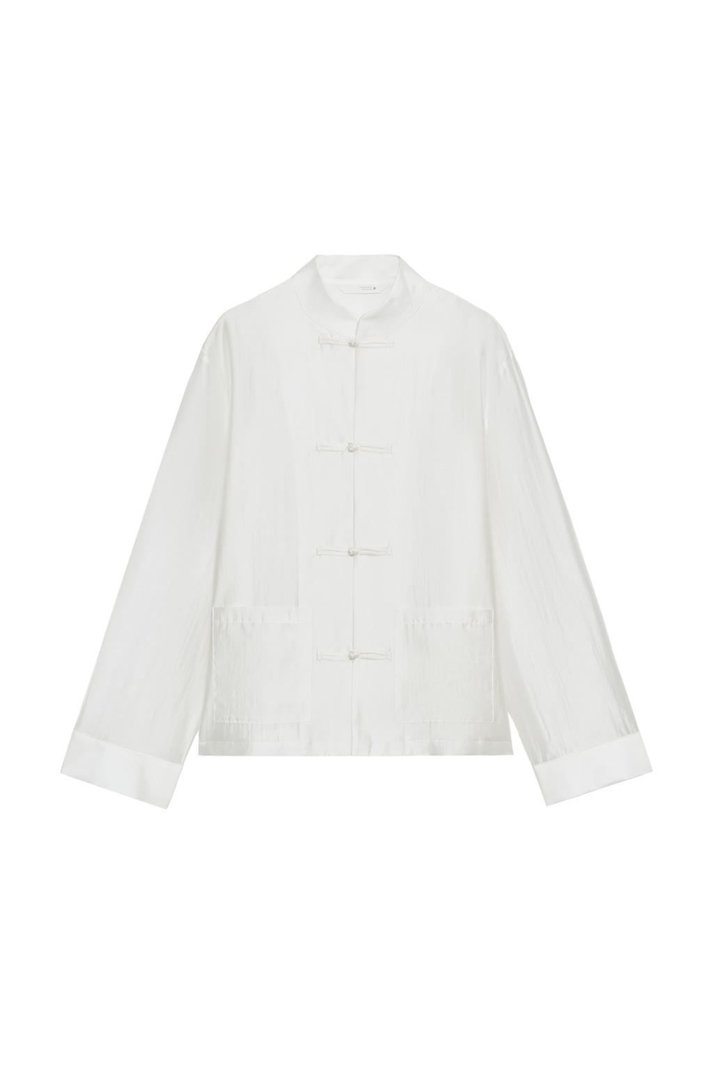 SATIN EFFECT FIREMAN CLASP SHIRT ZW COLLECTION - image 3