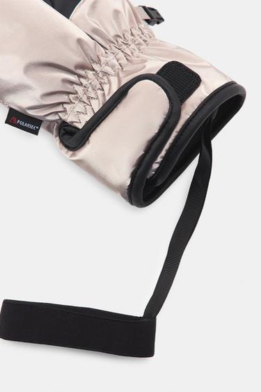 MOUFLES IMPERMÉABLES POLARTEC® SKI COLLECTION - Doré de Zara - Image 4