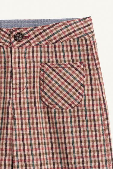 LIMITED EDITION CHECK TROUSERS - Pastel pink by Zara - Image 6
