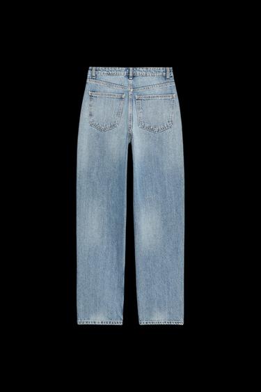 TRF MOM HIGH-WAIST JEANS - Light blue by Zara