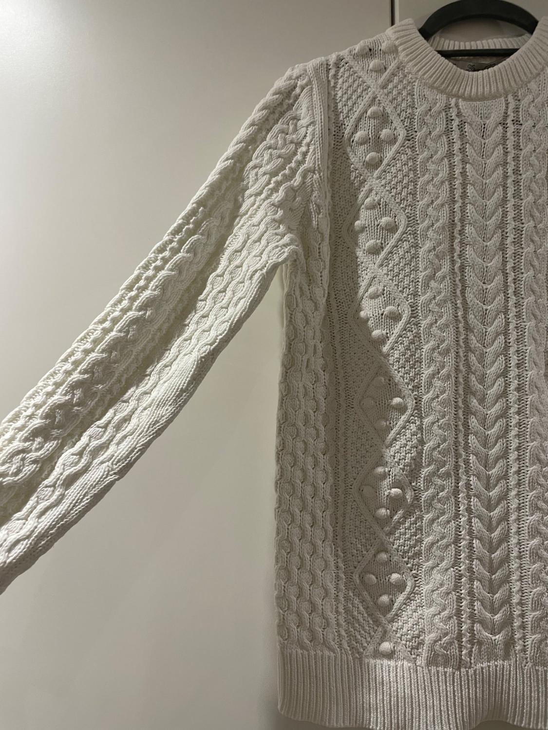 ZARA KNIT WHITE SWEATER - Image 4