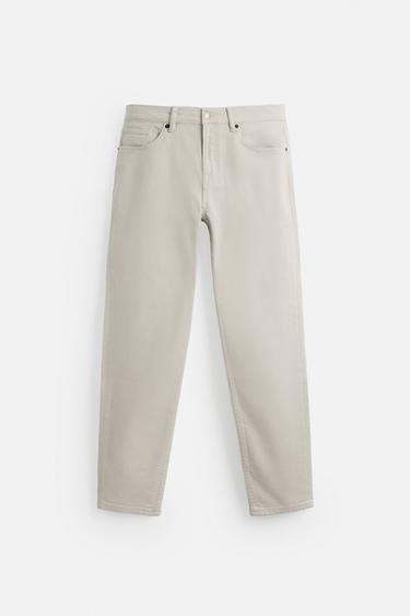 SLIM FIT JEANS - Ecru by Zara