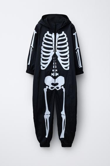SKELETON JUMPSUIT COSTUME - Black by Zara