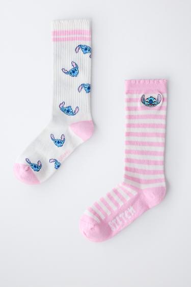 LOT DE DEUX CHAUSSETTES MONTANTES LILO & STITCH © DISNEY - Rose de Zara - Image 3