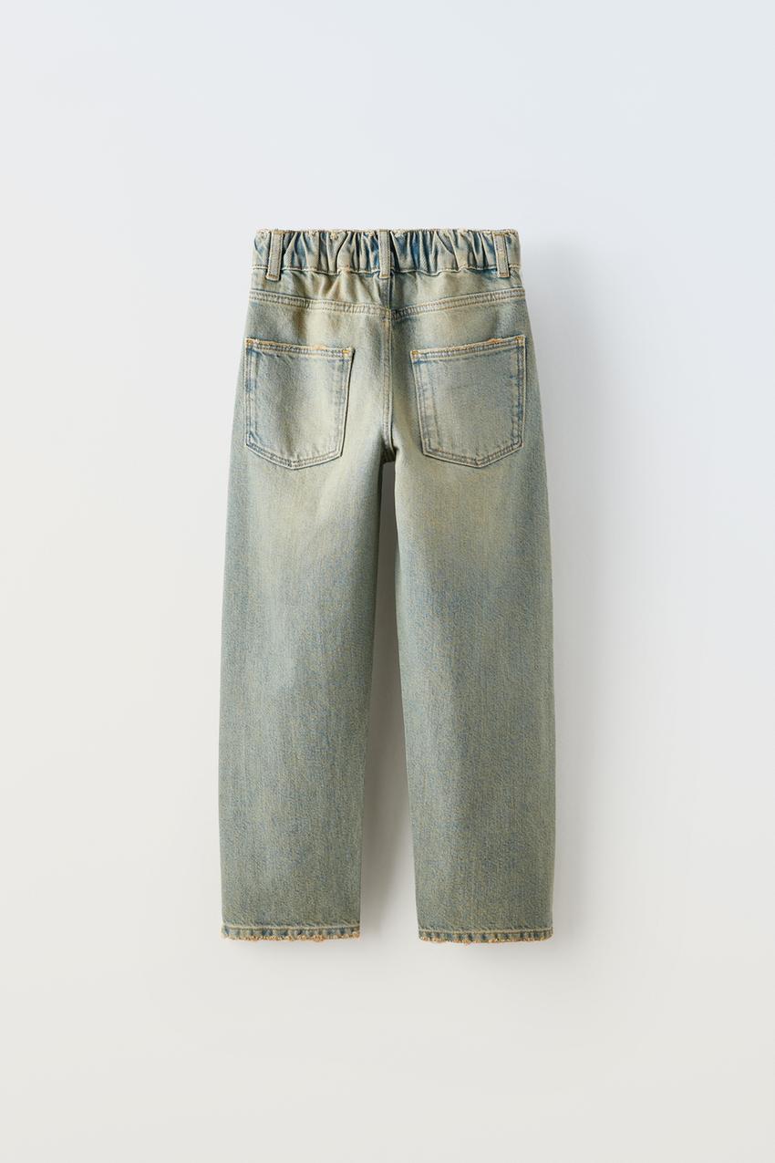 BAGGY FIT OVERDYE JEANS - Blue / Green
