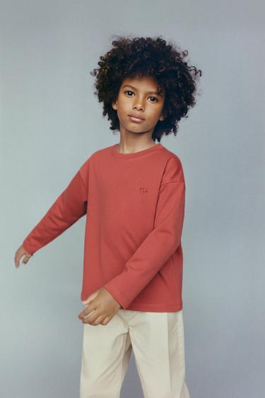 CAMISETA HEAVYWEIGHT BORDADO - Rojo fuerte de Zara