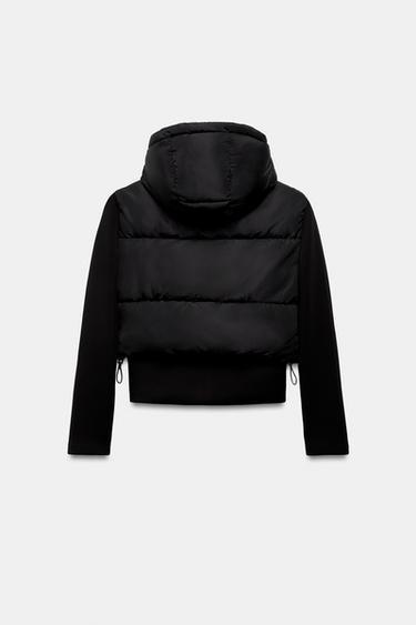 CAZADORA ACOLCHADA COMBINADA - Negro de Zara