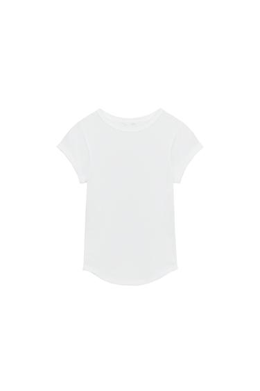 RIBBED SHORT SLEEVE T-SHIRT - White by Zara