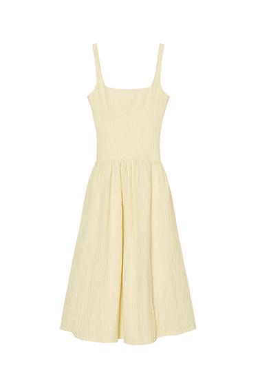 TEXTURED MIDI DRESS