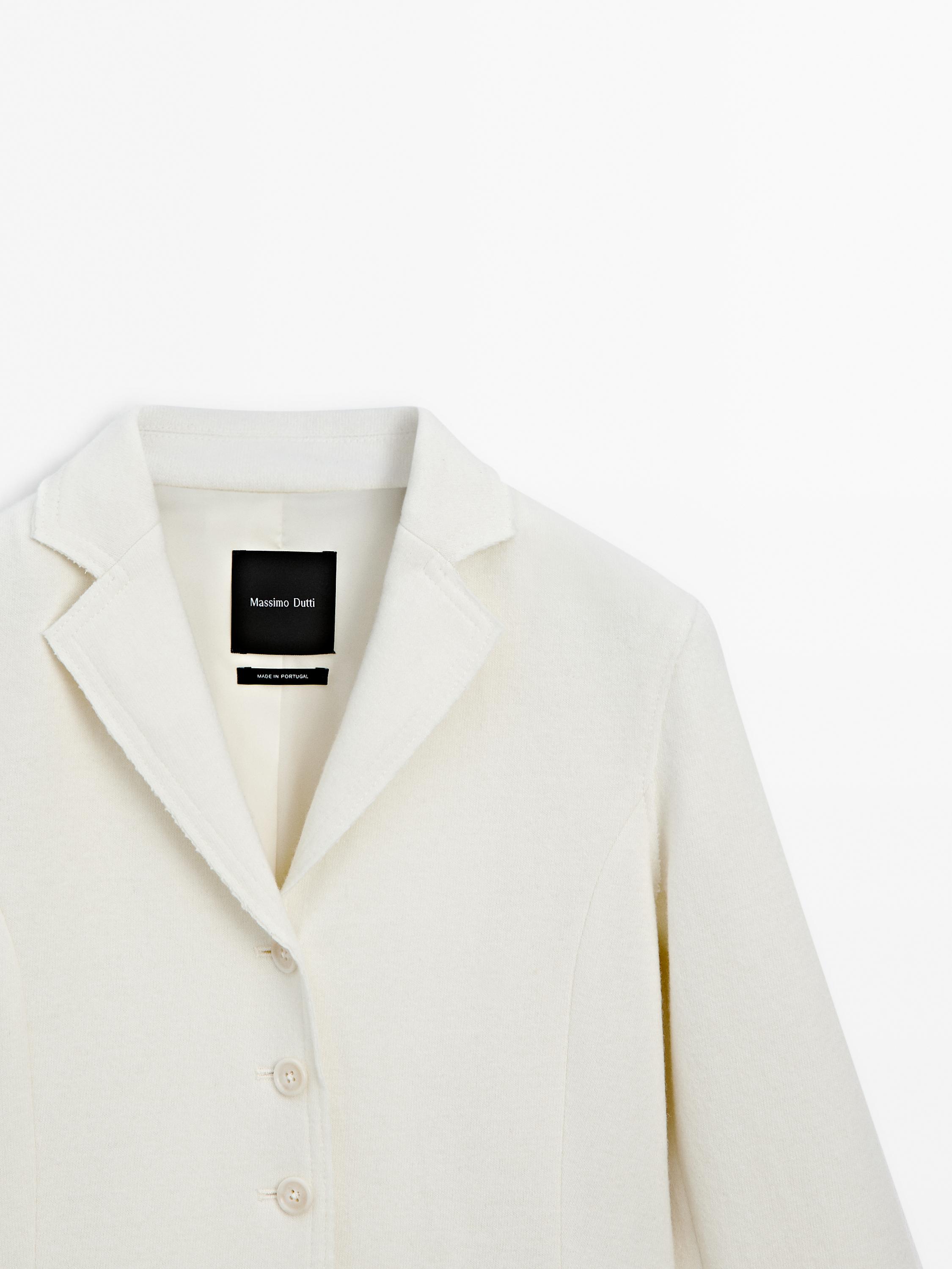 Blazer fin en laine mélangée