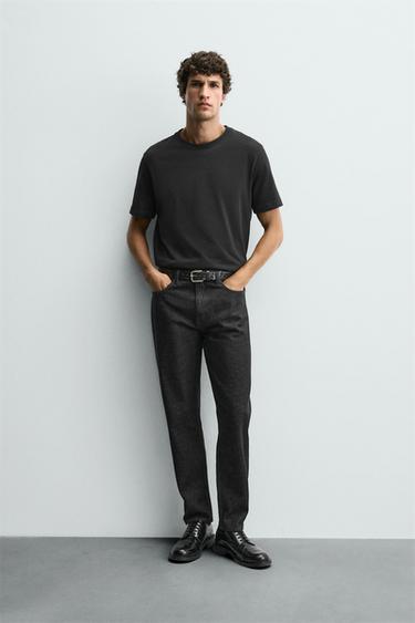 JEANS SLIM FIT - Negru de la Zara