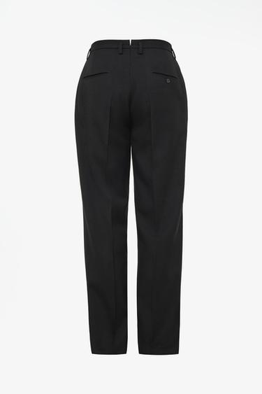 LIMITED EDITION 100% WOOL TUXEDO SUIT PANTS — Black 2