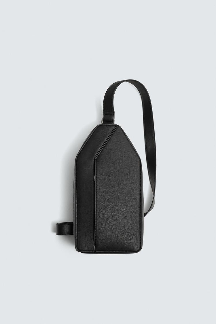 ZARA VERTICAL TEXTURED CROSSBODY BAG
