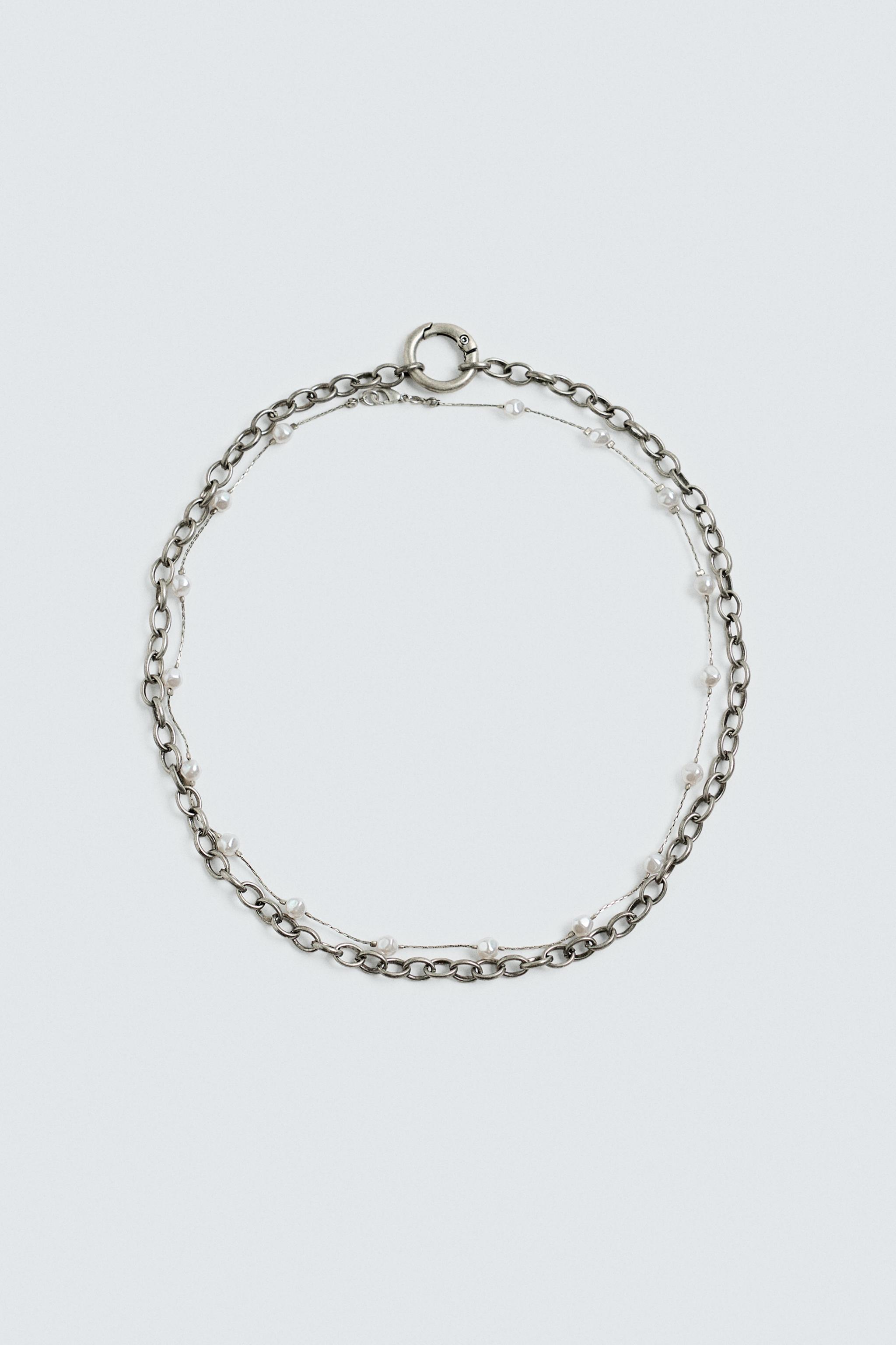 コンビネックレス 2本セット - シルバー | ZARA Japan / 日本