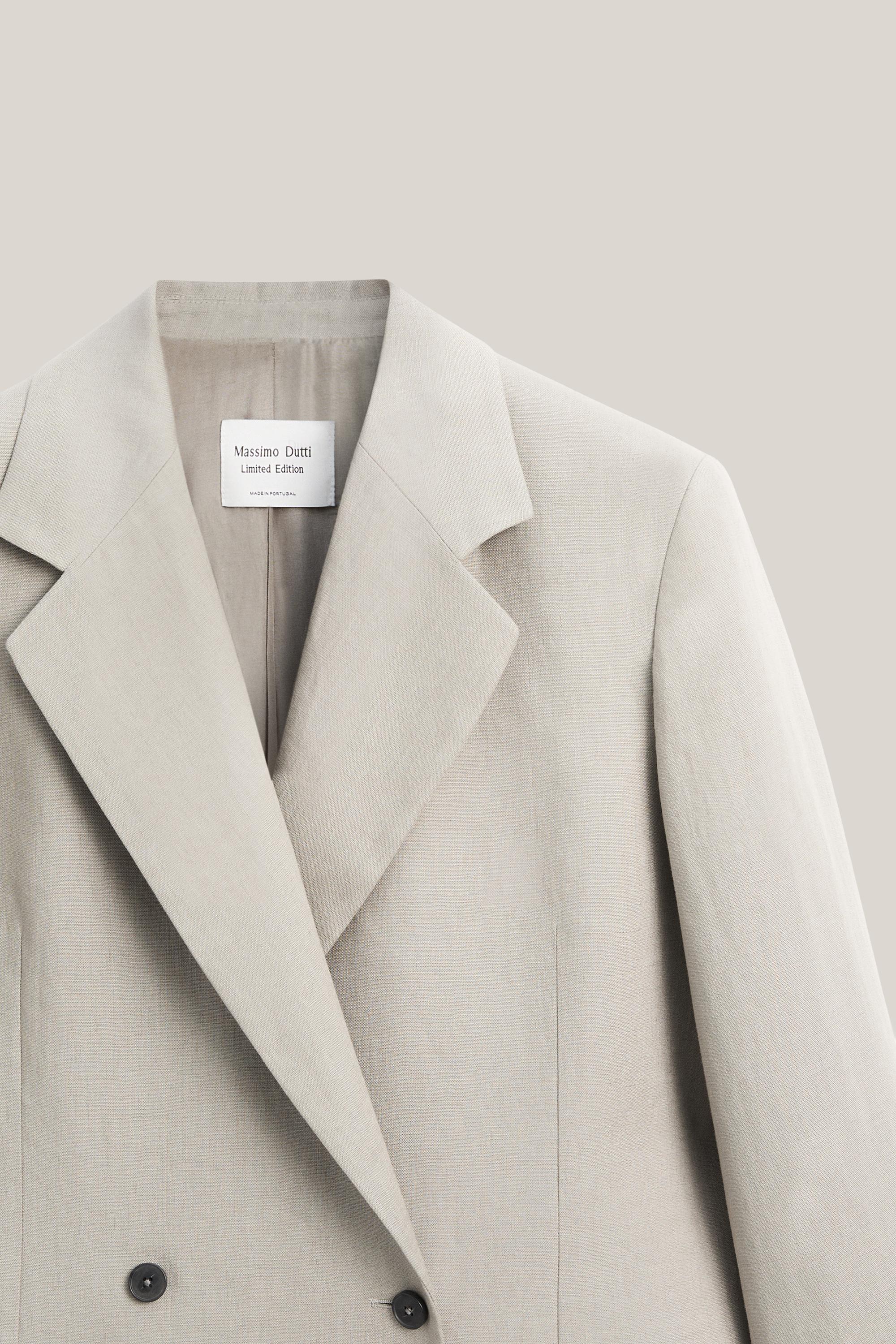 100% linen double-breasted suit blazer - LIMITED EDITION