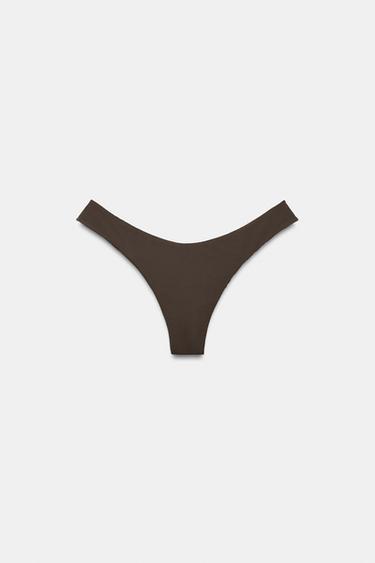 REVERSIBLE PRINT BIKINI BOTTOMS - Brown by Zara - Image 3