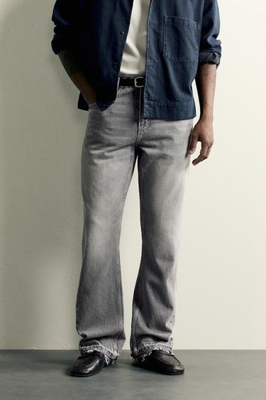 Zara FLARE FIT JEANS - Gray