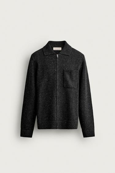 ZIP-UP CARDINGAN — Anthracite grey 1