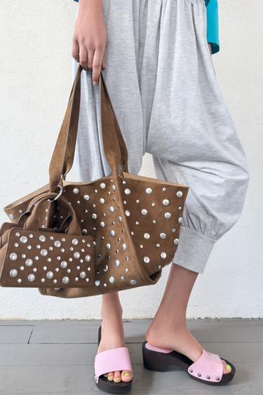 УКОРОЧЕННЫЕ БРЮКИ-ШАРЫ — СЕРЫЙ С МЕЛАНЖЕВЫМ ЭФФЕКТОМ от Zara