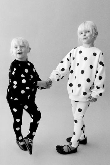 LEGGING RIB ESTAMPADO - Negro de Zara